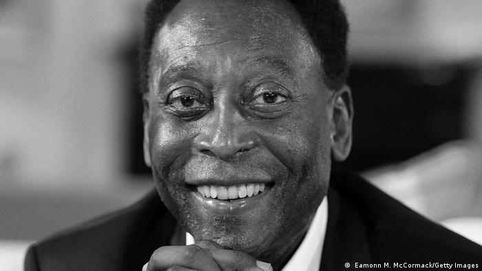 Imagen de Pelé en negro y blanco