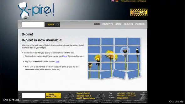 Screenshot Website X-Pire xpire.de xpire