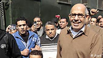 Ägypten Proteste El Baradei in Kairo Demonstrantion