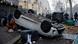 Overturned vehicles on the streets of Paris Overturned vehicles on the streets of Paris