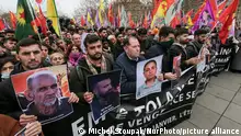 Hundreds of members of the Kurdish community demonstrate at the Place de la Republique in Paris on December 24, 2022, a day after a gunman opened fire at a Kurdish cultural centre killing three people. The 69-year-old white French gunman told investigators he was racist, a source close to the case said. (Photo by Michel Stoupak/NurPhoto)
