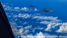 FILE - In this photo released by Xinhua News Agency, fighter jets of the Eastern Theater Command of the Chinese People's Liberation Army (PLA) conduct a joint combat training exercises around the Taiwan Island on Aug. 7, 2022. China blasted an annual U.S. defense spending bill for hyping up the “China threat while Taiwan welcomed the legislation, saying it demonstrated U.S. support for the self-governing island that China says must come under its rule. “China deplores and firmly opposes this U.S. move,” the Foreign Ministry said in a statement posted online Saturday, Dec. 24. (Gong Yulong/Xinhua via AP, File)