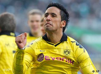 Lucas Barrios ha tenido éxito con el líder Dortmund.
