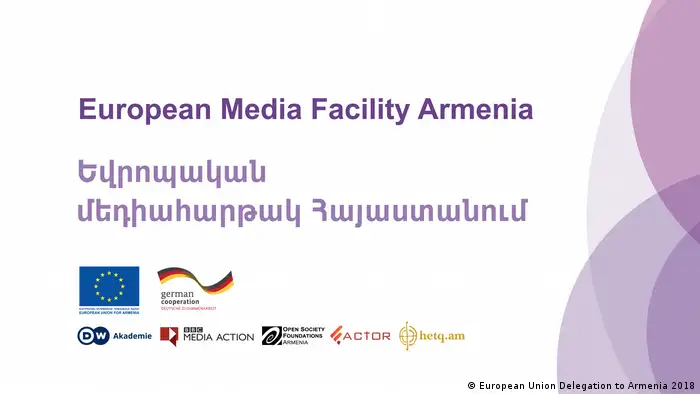 Key visual EU-Projekt „European Media Facility Armenia“