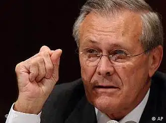 Donald Rumsfeld's views were uncharacteristically kept in check.