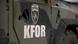 Vehicle with 'KFOR' printed on the side Vehicle with 'KFOR' printed on the side
