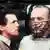 Cena do filme "O Silêncio dos Inocentes" (1991) com o ator Anthony Hopkins (dir.) no papel do serial killer canibal Hannibal Lecter. 