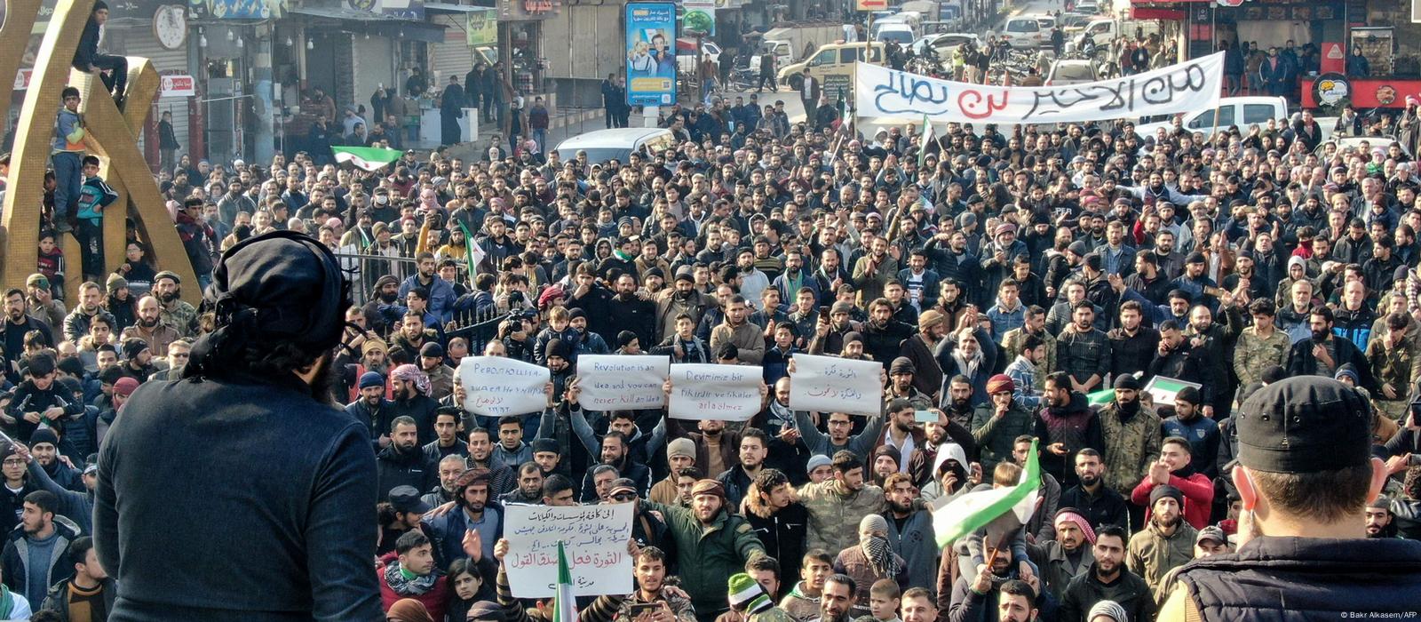 Suriye'nin Halep vilayetinde 30 Aralık'ta da Ankara-Şam yakınlaşması protesto edilmişti.