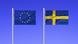 Flagge von Europa und Schweden Flagge von Europa und Schweden