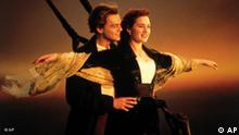 In this image released by Paramount Home Entertainment, Kate Winslet and Leonardo DiCaprio are shown in a scene from, Titanic. (AP Photo/Paramount Pictures) ** NO SALES **
