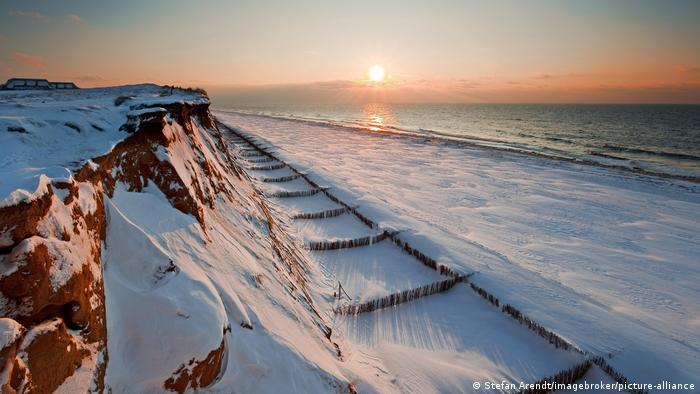 Insel Sylt im Winter bei Morgensonne
