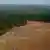 Imagem aérea de região desmatada na Amazônia