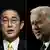 Fumio Kishida (izq.) y Joe Biden.