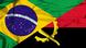 Brasilien und Angola Flagge Brasilien und Angola Flagge