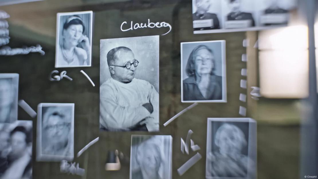 Bir müzede Clauberg'in 10. Blok'ta yaptığı insanlık dışı deneylerin kurbanı olan kadınların fotoğrafları 