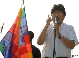 El Presidente boliviano Evo Morales