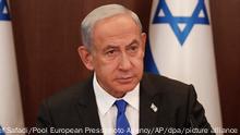 03.01.2023, Israel, Jerusalem: Benjamin Netanjahu, Ministerpräsident von Israel, nimmt an der wöchentlichen Kabinettssitzung teil. Foto: Atef Safadi/Pool European Pressphoto Agency/AP/dpa +++ dpa-Bildfunk +++