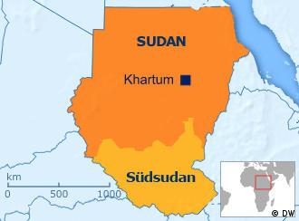 Grafik Karte Sudan (DW-Grafik)