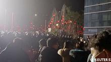 Police intervene at a protest at a factory, amid the coronavirus disease (COVID-19) outbreak in Chongqing, China in this screen grab from a video released on January 7, 2023 obtained by Reuters/via REUTERS. THIS IMAGE HAS BEEN SUPPLIED BY A THIRD PARTY. NO RESALES. NO ARCHIVES.
