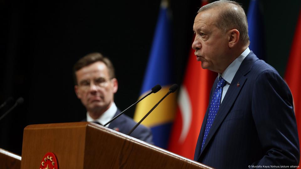 El primer ministro sueco Kristersson y el presidente Erdogan, en Ankara.