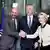 Ursula von der Leyen, presidenta de la Comisión Europea, Jens Stoltenberg, secretario general de la OTAN, y Charles Michel, presidente del Consejo Europeo.