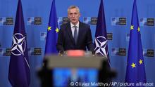European Council President Charles Michel, left, NATO Secretary General Jens Stoltenberg, center, and European Commission President Ursula von der Leyen participate in a media conference after signing a Joint Declaration on NATO-EU Cooperation at NATO headquarters in Brussels, Tuesday, Jan. 10, 2023. (AP Photo/Olivier Matthys)