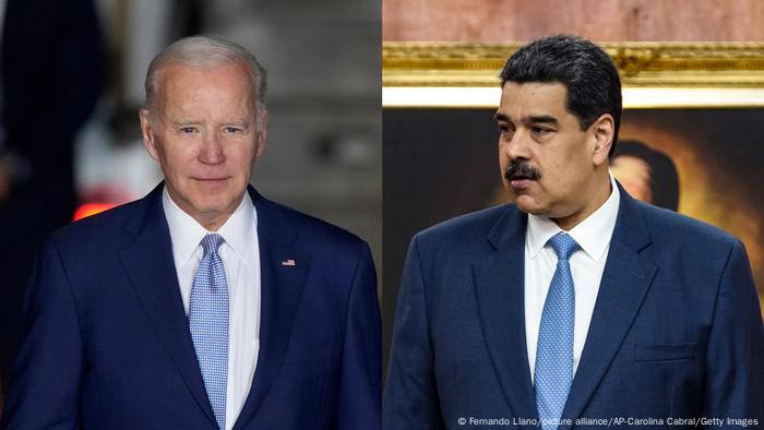 Biden y Maduro.