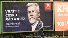 Banner of Petr Pavel, Czech presidential candidate, pre-election campaign, Karvina, Czech Republic, November 9, 2022. (CTK Photo/Drahoslav Ramik)