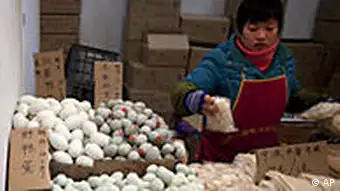 China Wirtschaft Inflation Eierverkäufer in Peking