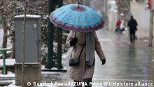 January 11, 2023, Tehran, Tehran, Iran: An Iranian woman walks amid the snow in Tehran, Iran, on January 11, 2023. (Credit Image: Â© Rouzbeh Fouladi/ZUMA Press Wire