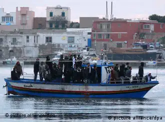 意大利兰佩杜萨岛是北非难民的目的地之一