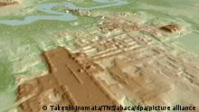 Imagen 3D del sitio de Aguada Fénix basado en Tabasco, México. (Takeshi Inomata/DPA/TNS)