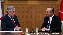 January 13, 2023, ANKARA, TURCHIA: Italian Foreign Minister Antonio Tajani meets the Turkish Foreign Minister Mevlut Cavusoglu at the Turkish Ministry of Foreign Affairs during the mission in Ankara, Turkey, 13 January 2023. ANSA/ANGELO CARCONI ANKARA TURCHIA - ZUMAa110 20230113_zaf_a110_011 Copyright: xAngeloxCarconix
