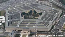 (220329) -- WASHINGTON, March 29, 2022 (Xinhua) -- Photo taken on Feb. 19, 2020 shows the Pentagon seen from an airplane over Washington D.C., the United States. (Xinhua/Liu Jie)