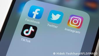 Facebook, Twitter, Instagram, TikTok Λογότυπα