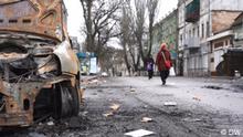 Kherson evacuation. The streets of Kherson damaged by Russian shelling. Location: Kherson, Ukraine
Date: 27.12.2022
