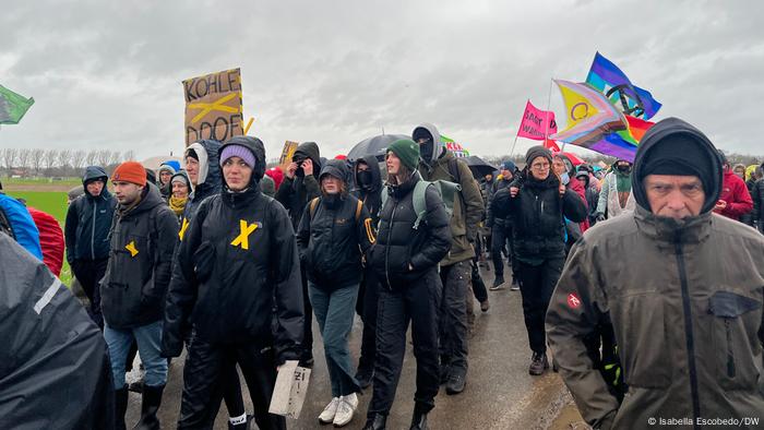 Manifestantes en Lützerath.