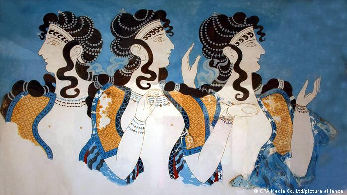Grecia Fresco de las Tres Danzantes de Cnosos