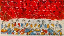 Copy of a Minoan wall painting. The original, probably from near to the north-west corner of the Central Court at Knossos, Greece. Knossos is the largest Bronze Age archaeological site on Crete and is considered Europe's oldest city. The palace was abandoned at some unknown time at the end of the Late Bronze Age, c. 1380â1100 BC (World History Archive)