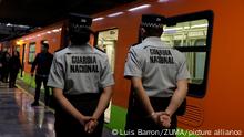 January 15, 2023, Mexico City, Mexico: Elements of the National Guard in surveillance operations on Line 12 of the Mexico City Subway. on January 15, 2023 in Mexico City, Mexico (Credit Image: Â© Luis Barron/eyepix via ZUMA Press Wire