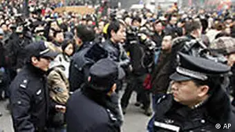 China Demonstration für Jasmin Revolution in Peking