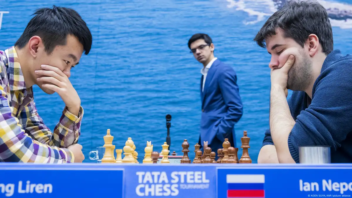 Astana, Kazakhstan. 30th Apr, 2023. China's Ding Liren (L) and Russia's Ian  Nepomniachtchi compete during their tiebreaker of FIDE World Chess  Championship in Astana, Kazakhstan, April 30, 2023. Credit: Kalizhan  Ospanov/Xinhua/Alamy Live