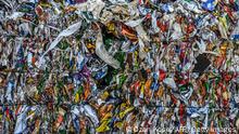 ARCHIV 11.05.2022+++ This photograph taken on 11 May 2022 shows stacks of plastic waste collected near to the plastic recycling plants in Kartepe district of Kocaeli. - Nearly 520,000 tons were imported in 2021, adding to the 4 to 6 million tons generated each year by the 84 million Turks, according to data compiled by the Turkish branch of the NGO Greenpeace. While the number of fires breaking out in plastic recycling plants has soared in Turkey. Experts and activists suspect it's not a coincidence, believing that some entrepreneurs want to get rid of unwanted rubbish, often imported from Europe. (Photo by Ozan KOSE / AFP) (Photo by OZAN KOSE/AFP via Getty Images)