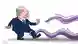Карикатура - карикатурный канцлер Германии Олаф Шольц освобождается от последнего щупальца уползающего от него спрута с подписью "Энергоносители из России".