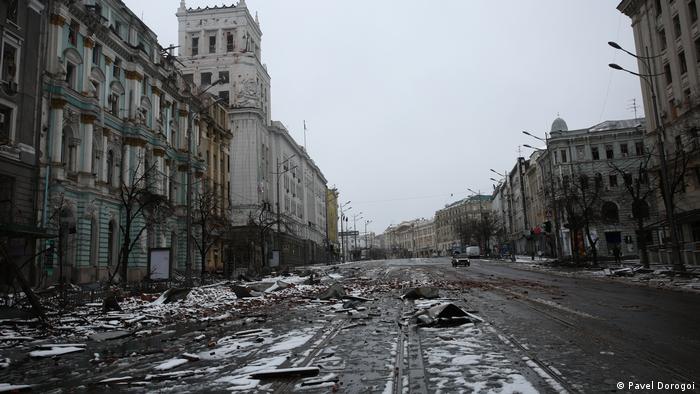 Ukraine Kriegszerstörungen in Charkiw