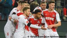21.01.2023, xhbx, Fussball 1.Bundesliga, 1.FC Koeln - Werder Bremen emspor, v.l. Torjubel, Goal celebration, celebrate the goal 1:0 durch Linton Maina 1.FC KÃ¶ln DFL/DFB REGULATIONS PROHIBIT ANY USE OF PHOTOGRAPHS as IMAGE SEQUENCES and/or QUASI-VIDEO Koeln *** 21 01 2023, xhbx, football 1 Bundesliga, 1 FC Koeln Werder Bremen emspor, v l goal celebration, celebrate the goal 1 0 by Linton Maina 1 FC KÃ¶ln DFL DFB REGULATIONS PROHIBIT ANY USE OF PHOTOGRAPHS as IMAGE SEQUENCES and or QUASI VIDEO Koeln