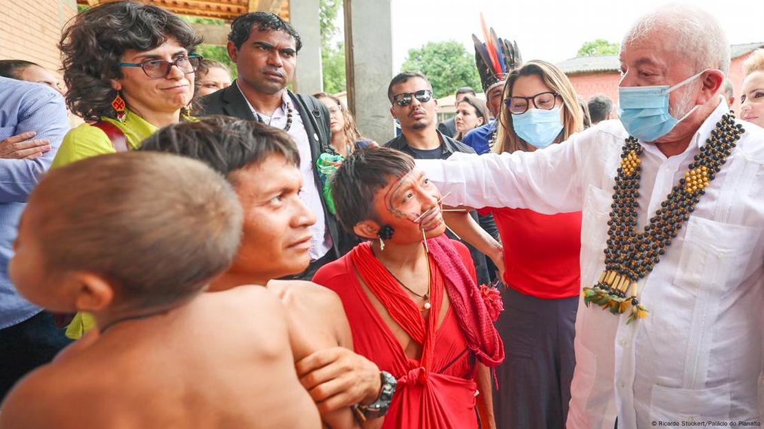 Visita do presidente Lula a comunidade yanomami em Roraima, em 21/01/2023