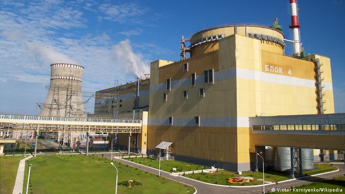Block vier des Kernkraftwerks in Riwne in der Ukraine