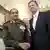 Guido Westerwelle and Mohammed Tantawi shake hands in Cairo