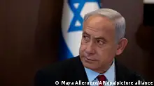 22.01.2023, Israel, Jerusalem: Benjamin Netanjahu, Ministerpräsident von Israel, leitet die wöchentliche Kabinettssitzung. Foto: Maya Alleruzzo/Pool AP/dpa +++ dpa-Bildfunk +++